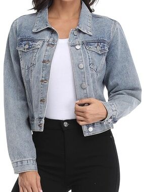 Cropped Denim Jean Jacket